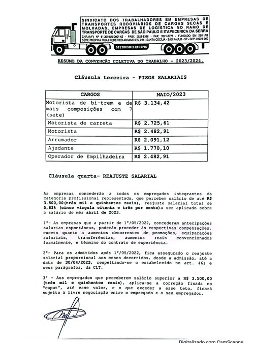 Convenção Coletiva 2023/2024